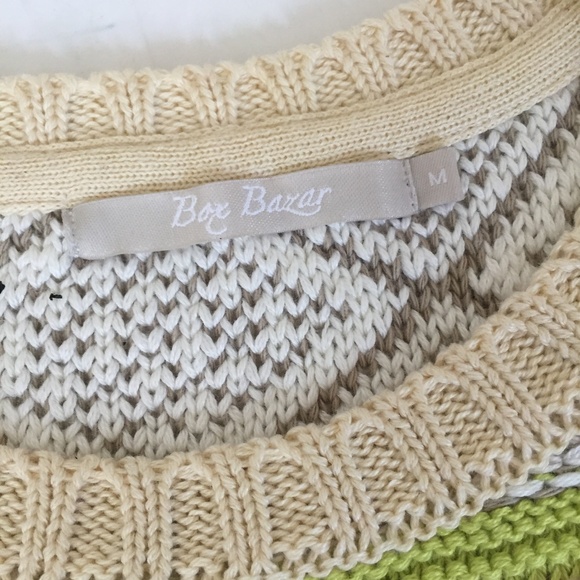 ANTHROPOLOGIE Striped Fairisle Jumper, Multi, M - Picture 7 of 7